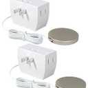 DEWENWILS 2 Pack Touch Dimmer Switch, Plug and Play Lamp Touch Control Pad, Touch Lamp Switch, Dimmable LED/CFL Lights, and Incandescent Bulbs, Dimmer Extension Cord, ETL Listed, White