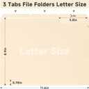 100 Pack Manila File Folders, 1/3-Cut Tab, Assorted Positions, Letter Size, 8.5x11 inches, Easy Labeling & Organization, Office Supply, School, Home,Business, Class,Document Filing