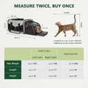 Expandable Cat Carrier for 2 Cats, Double Compartment Large Pet Carrier for Long Distance Car Travel, Includes 2 Portable Litter Boxes, Foldable Multi-Cat Travel for Road Trips & Camping, Gray