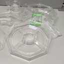 Serving Tray with Lid,Rotating Cold Serving Tray with 5 Removable Compartment,Ice Chilled Serving Platter with Lid for FruitSaladShrimp for Party,Picnic-Includes Tongs and Forks.