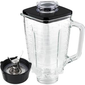 5 Cup Square Top Glass Jar Assembly With Blade, Gasket, Base, Lid,Compatible with Oster Classic Series Blender and Osterizer blender 5 Cup Square Top Glass Jar Assembly With Blade, Gasket, Base, Lid,Compatible with Oster Classic Series Blender and Osterizer blender