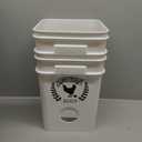 Tgeyd 5Gal/25Lb Large Chicken Feeder and Waterer Set (Rain Proof/No Waste), with S-Hooks for Easy Hanging