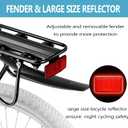 Rear Bike Rack,Bike Cargo Rack w/Fender & Large Size Reflective,Quick Release Mountain Road Bicycle Rear Racks,Universal Bike Luggage Rack,Large Capacity Bike Pannier Rack,YONTUO