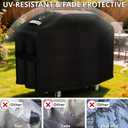 Griddle Cover for Blackstone 28 inch Griddle with Hood 5483[2026 Upgraded 800D Heavy Duty] Waterproof & Durable Flat Top Grill Cover,Windproof Grill Cover for Blackstone 2 Burner Grill with Air Vent
