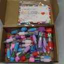 CZWZ 8 Pcs Christmas Beadable Pens, Plastic Beadable Pens with Multicolor Silicone Beads, Christmas Snowman Pine Tree Floral Hoop Deer Pens for Christmas Office School Supplies