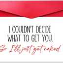 3 x GYYsweetus Cheeky Valentines Day Card for Him, Funny Valentines Day Card for Men Husband Boyfriend from Women Wife Girlfriend, Couldnt Decide (#87)