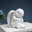 Praying Angels Figurine, Garden Angel Statues, Waterproof Kneeling Angel Sculpture, Outdoor Decor Ornament for Patio Lawn Yard Porch Decorations