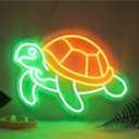 Lampeez Turtle Neon Sign, LED Turtle Night Light for Room Decor, Wall Decoration Gifts for Kids Teens Women Men
