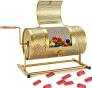 Raffle Drum, Heavy Duty Raffle Ticket Spinner Cage with Wooden Silent Design Turning Handle, Thickened Raffle Ticket Box for Lottery Games, Bingo, Raffle Balls