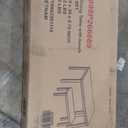 6-Piece Solid Wood Dining Table Set, Including 1 Dining Table, 4 Upholstered Chairs and 1 Bench, Wooden Dining Table Set with Crystal Decoration for Kitchen, Dining Room, Silver Grey