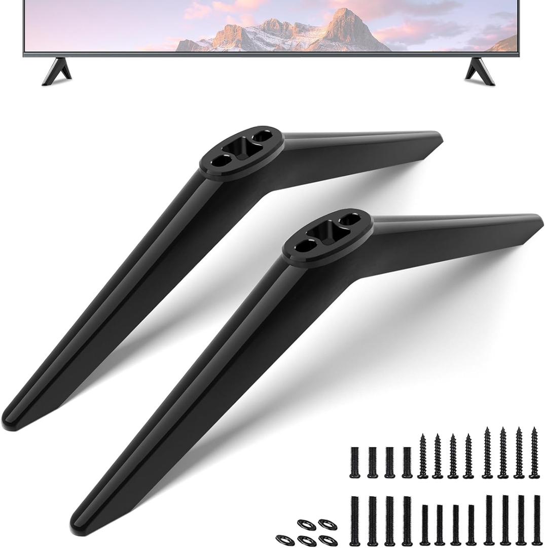 TV Stand for JVC TV Legs, for JVC TV Stand LT55MAW595 LT58MA887 LT-55MAW705 LT-55MAW804 LT-55MA875 LT-50MAW595 LT-50MAW705 LT-58MAW595 LT65MAW595 LT-40MAW300 LT-43MAW595 with Screw, Black