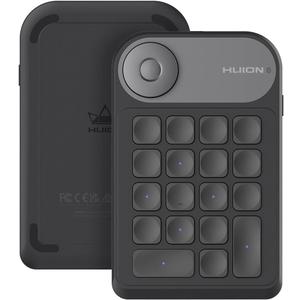 HUION Keydial Mini Bluetooth Programmable Keypad with Dial 5 Keys Anti-ghosting 18 Customized Keys, Wireless Shortcut Keyboard for Drawing Tablet, PC, MacBook, Surface Pro, Laptops