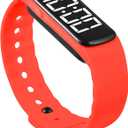 Sensory Wrist Timer for Kids, Teachers, Students, Simple Reminder Watch with Silent Alarm Clock Wristband, Classroom Countdown (Red)