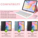 LAMA 7 Colors Backlit Keyboard Case with Mouse for Samsung S6 Lite 10.4 Inch 2020/2022/2024, Detachable Cover for Galaxy S6 Lite 10.4", Rechargeable Keyboard+Thin Case+Wireless Mouse, Pink
