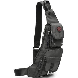 NICGID Sling Bag Chest Shoulder Backpack Crossbody Bags Casual Daypack for Men Women (Small, Black-2)