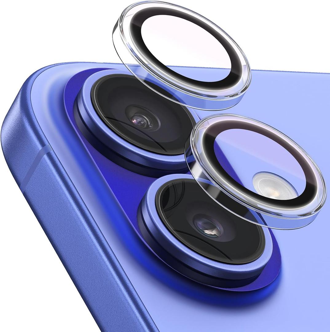 MOCOLL Camera Lens Protector for iPhone 16/16 Plus, Anti Reflection,9H Ultra-tough HD Tempered Glass, Clear Individual Scratch Resistant Camera Cover