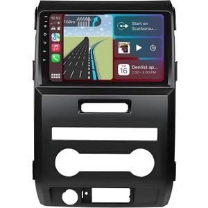 for Ford F150 Radio Upgrade 2009-2014: 9 Inch Touchscreen Car Stereo with Wireless CarPlay Android Auto - 4G+64G GPS Navigation Head Unit with Bluetooth WiFi