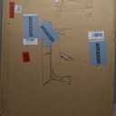 Athena Collection 8 ft Square Folding Dining Table, Large Plastic Foldable Table Portable with Carry Handle, Heavy Duty Fold-in-Half Utility for Indoor Outdoor Party Camping Picnic, Grey