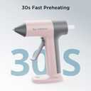 Tilswall Cordless Hot Glue Gun, 30s Fast Preheating with 2Ah Built-in Battery, Hot Melt Glue Gun with 20pcs Premius Glue Sticks, Smart Power-Off, USB-C Inputs Suitable for DIY Craft, Home Repaire Pink