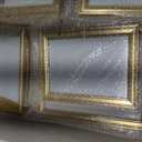 Kate and Laurel Adlynn Wall Picture Frame Set, 16" x 20" matted to 8" x 10", Gold, Set of 6