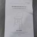 Counter Height Barstools 26 inch Upholstered Swivel Bar Stools with Back and Wood Legs for Kitchen Island,Set of 2,Dark Grey Fabric-Armless