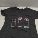 Introvert Cat Animal Rescue Pet Lover Apparel Rock Paper Scissors Hand Game Cute Paw Funny Cat T-Shirt size M Black