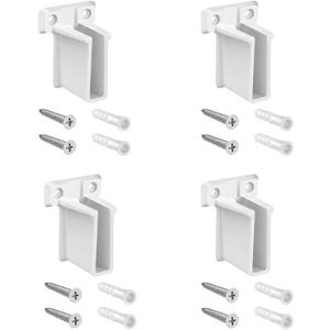 NIIIYTYB 4Pcs Closet Shelf Brackets Wire End Bracket Holders for Closetmaid Shelving Wall Mount Support Hardware with Plastic Caps Closet Shelf Bracket Set for Rubbermaid Closet System