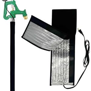 38.5" x 6" Water Pipe Heat Blanket Faucet Heating Blanket Winter Heating Tape for Metal and Plastic Pipes, 120V, Thermostat Max Temp 140F, OD Max: 1-1/4" (2)