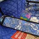 American Mahjong Game Set, 166 Quality White Tiles, 4 All-in-One Color Rack/Pushers, Mahjong Tile Set with Blue Printed Carrying Bag