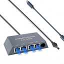 ELUTENG Starlink Multi Port Ethernet Adapter 50cm/1.6ft for Starlink Gen 3 / MINI, 4-Ports Ethernet Dongles RJ45 Interface Wired Extenders with USB C to DC Adapter - 4 Devices Networked Simultaneously