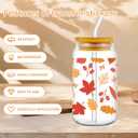 Fall UV DTF Cup Wraps: 12 Pcs Cute Watercolor Pumpkin UV DTF Cup Wraps for 16 oz, Autumn UVDTF Stickers Decals Waterproof, Rub On Transfers DIY Crafts