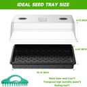 Seed Starter Tray, Gardening Plant Grow Trays Kit for Seedling, Germination Trays with 4.72 Inch High Humidity DomesLarge Growing Space & Better Air Flow for Seed Starting, Mini Greenhouse, 3PCS