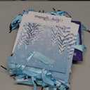 SPERPAND 24 Pack Small Christmas Gift Bags with Tissue Paper, 8.7"x6.3"x3.1", Blue and White Xmas Gift Bags Bulk with Handles for Christmas, Birthday Parties, Gift Wrapping