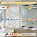 OHTMERU Window Privacy Film Decorative for Front Door, Bathroom Static Cling Stained Glass Sticker Opaque Heat Control UV Blocking Non-Adhesive for Home Windows 23.6 X 78.7 inches