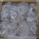 Umigy 12 Pack Skull Shaped Cups with Straw and Lids - 17 oz Reusable Plastic Cups for Halloween Party Supplies, Birthday Events and Parties(Clear)