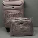 Coolife Luggage Carry On Luggage Underseat Luggage Suitcase Softside Wheeled Luggage Lightweight Rolling Travel Bag Underseater (Pink, Carry-On 16-Inch)