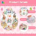 Tinlade 36 Pcs Easter Candy Gift Bags Bulk 5.12 x 6.69 Inch Resealable Easter Eggs Sealed Pouch Treat Plastic Bunny Goodie Bags Stand up for Egg Hunt Holiday Party Small Gift Wrapping Supplies Decor