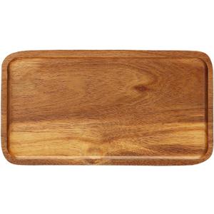 Serving Tray, Rectangular Solid Wood Flat Bottom Plate, Fruit Plate, Saucer, Tea Tray, Dessert Plate-Small