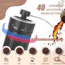Manual Coffee Grinder, 40 External Adjustable Settings, Portable Conical Ceramic Burr Coffee Bean Grinder, 30g Hand Crank Coffee Mill for Espresso, Pour Over, French Press, Travel, Camping, Office