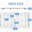 Sanycasa Stainless Steel Kitchen Sink Grid 30-5/8 x 15-1/2 Sink Protector for Single Bowl Sinks Rear Drain with Corner Radius 3/8", Durable Sink Grate & Drying Rack for Glassware