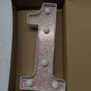 Treela 8.7'' Decorative LED Light up Numbers, Light up Number Sign for Night Party Decorations Happy Birthday LED Sign Backdrop Anniversary Party Bar Wall Decor(Rose Gold, Number 1)