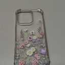 iPhone 14 Case Floral, with Screen Protector&Camera Lens Protector,[Non Yellowing] Soft Shockproof Clear Phone Protective Cover for Women, Flower Pattern Design 6.1