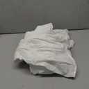 HAIRUO Cotton Linen Table Cloths Retro Farmhouse Heavy Fabric Table Cover Pink White Washable Table Top for Parties Coffee Kitchen Picnic Round Table Cloth (White,Round, 40")