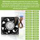 AMI PARTS WR60X26866 Refrigerator Evaporator Fan Motor Fit for G.E Refrigerator-Replace WR60X10356, WR60X10357, WR60X10341, WR02X13733, WR60X24303, WR60X26030, WR60X26033, 4546026, etc