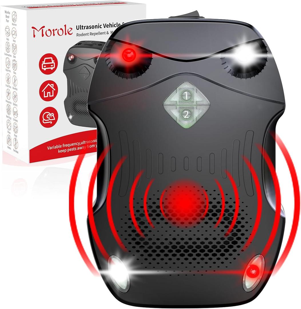 Rodent Repellent for Car Engines, Ultrasonic Rodent Repeller for High-Efficiency Rat and Mouse Deterrent, Mouse Repellent,Rat Repellent for Car 12v 24v, Trucks, Rvs(1pc)
