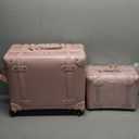 Vintage Luggage Set with Wheels, Retro Suitcase, Travel Trunk Set, Stylish Vintage Luggage Set for Women and Men