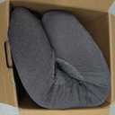 3-in-1 Electric Back Massager Pillow with Heat, Vibration & Traction, Ergonomic Lumbar Support Cushion with Memory Foam, Sciatica Pain Relief Pillow, Triple Fusion Massager