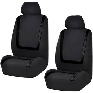 LAINLOY 2 Pack Car Seat Covers, Breathable Seat Protectors, Anti-Slip Driver Seat Cover, Comfortable Front Seat Cover Set Universal Fit for Truck, SUV, Sedan, Airbag Compatible (Black)
