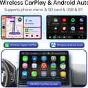 Portable Touch Screen with Apple CarPlay & Android Auto, Wireless Portable Stereo with Navigation/Voice Control/Airplay, Car Play Screen for Van Pickup Truck SUV