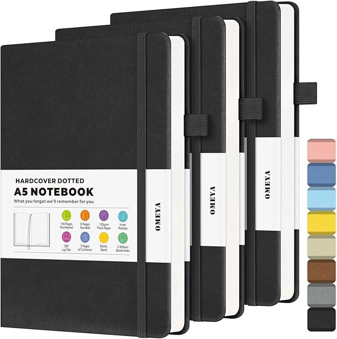 Lined Journal Notebook, 1Pack A5 College Ruled Notebooks for Work, Hardcover Notebook Each with 2 Pockets & Pen, Leather Journal for Women, Men, 160 Pages, 100GSM Thick Paper (Black, Brown, Grey) Lined Journal Notebook, 1Pack A5 College Ruled Notebooks for Work, Hardcover Notebook Each with 2 Pockets & Pen, Leather Journal for Women, Men, 160 Pages, 100GSM Thick Paper (Black, Brown, Grey)